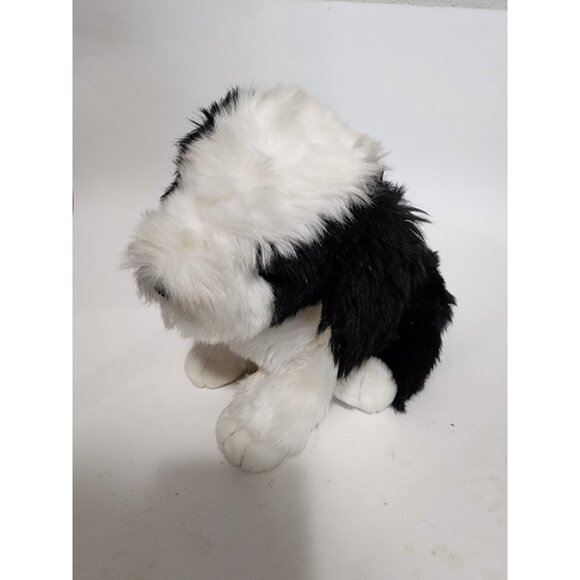 TY Beanie Buddy "Poofie" Black & White Sheep Dog 2002 Missing Bow - Picture 2 of 7